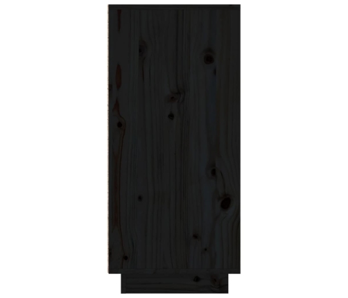 Aparador de madera maciza de pino negro 110x34x75 cm