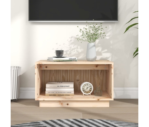 vidaXL Mueble de TV de madera maciza de pino 60x35x35 cm