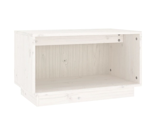 vidaXL Mueble de TV de madera maciza de pino blanco 60x35x35 cm