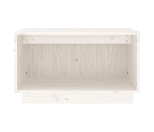 vidaXL Mueble de TV de madera maciza de pino blanco 60x35x35 cm