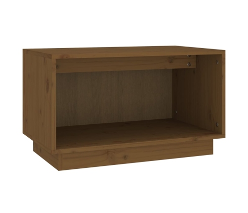 Mueble de TV madera maciza de pino marrón miel 60x35x35 cm