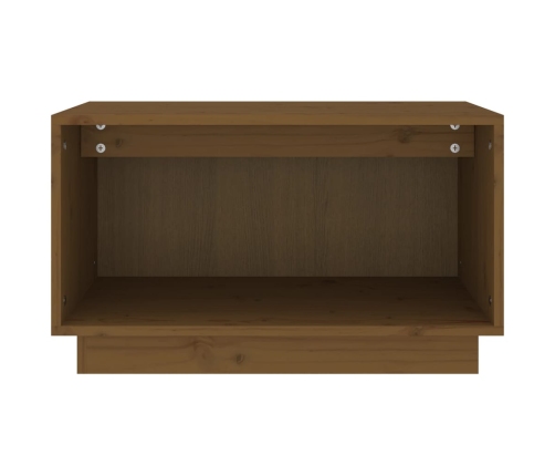 Mueble de TV madera maciza de pino marrón miel 60x35x35 cm