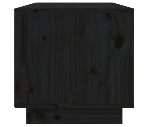 Mueble de TV de madera maciza de pino negro 60x35x35 cm