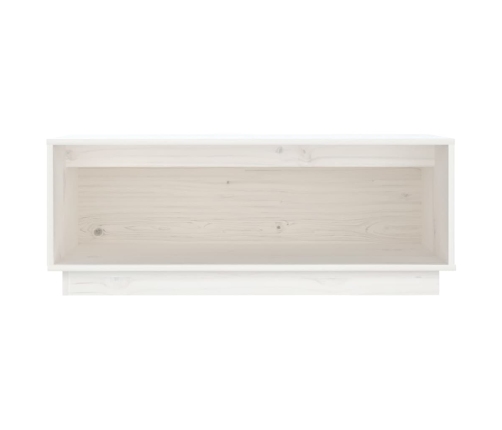 vidaXL Mueble de TV de madera maciza de pino blanco 90x35x35 cm