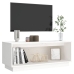 vidaXL Mueble de TV de madera maciza de pino blanco 90x35x35 cm