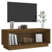 Mueble de TV madera maciza de pino marrón miel 90x35x35 cm