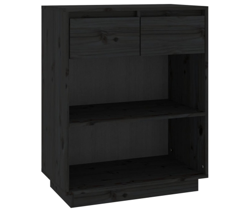 Mesa consola de madera maciza de pino negro 60x34x75 cm