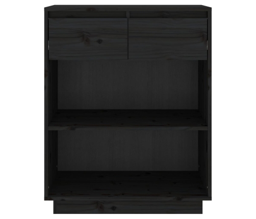 Mesa consola de madera maciza de pino negro 60x34x75 cm