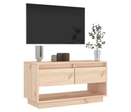 Mueble de TV de madera maciza de pino 74x34x40 cm