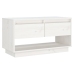 Mueble de TV de madera maciza de pino blanco 74x34x40 cm