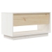 Mueble de TV de madera maciza de pino blanco 74x34x40 cm