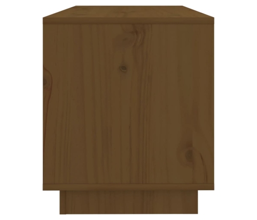 Mueble de TV madera maciza de pino marrón miel 74x34x40 cm