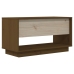 Mueble de TV madera maciza de pino marrón miel 74x34x40 cm