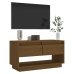 Mueble de TV madera maciza de pino marrón miel 74x34x40 cm