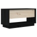 Mueble de TV de madera maciza de pino negro 74x34x40 cm