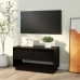 Mueble de TV de madera maciza de pino negro 74x34x40 cm