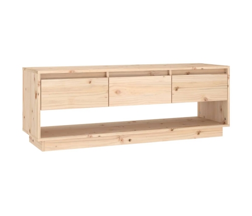 Mueble de TV de madera maciza de pino 110,5x34x40 cm