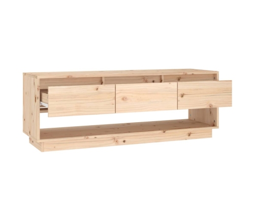 Mueble de TV de madera maciza de pino 110,5x34x40 cm