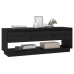 Mueble de TV de madera maciza de pino negro 110,5x34x40 cm