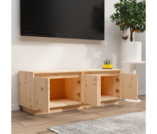 Mueble de TV de madera maciza de pino 110x34x40 cm