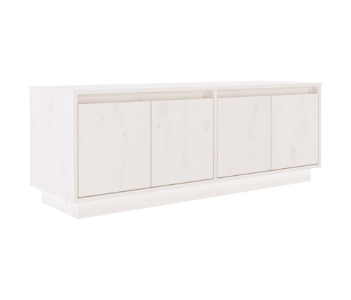 vidaXL Mueble de TV de madera maciza de pino blanco 110x34x40 cm