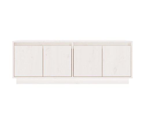 vidaXL Mueble de TV de madera maciza de pino blanco 110x34x40 cm