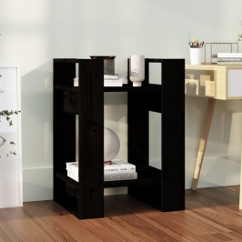 Estantería/divisor de espacios madera pino negro 41x35x57 cm