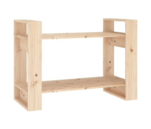 vidaXL Estantería/divisor de espacios madera maciza pino 80x35x56,5 cm