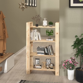 Estantería/divisor de espacios madera maciza pino 80x35x125 cm