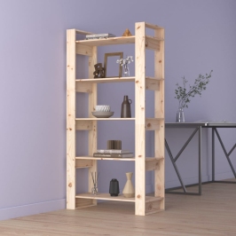 Estantería/divisor de espacios madera maciza 80x35x160 cm
