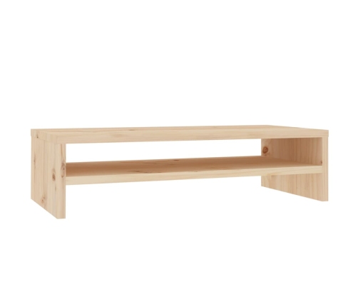 vidaXL Soporte de monitor madera maciza de pino 50x24x13 cm