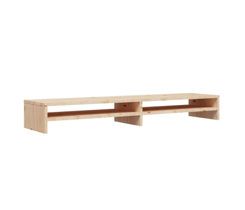 vidaXL Soporte de monitor madera maciza de pino 100x24x13 cm