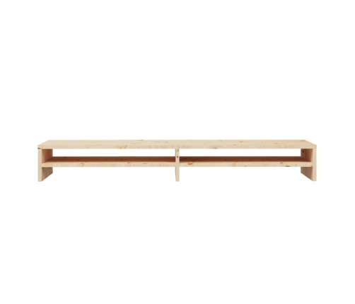 vidaXL Soporte de monitor madera maciza de pino 100x24x13 cm