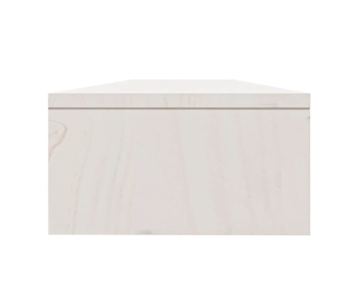 vidaXL Soporte de monitor madera maciza de pino blanco 100x24x13 cm