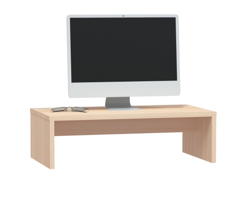 Soporte para monitor madera maciza de pino 50x27x15 cm