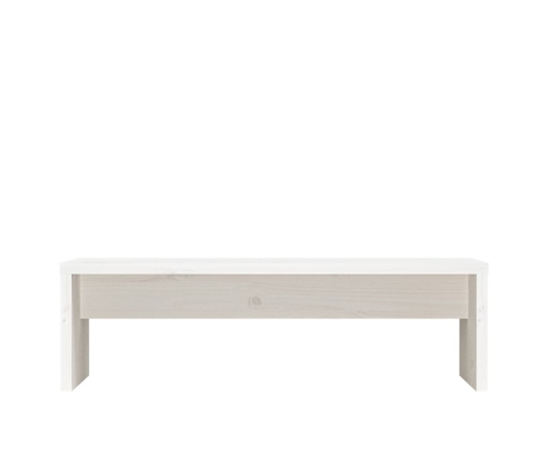 Soporte de monitor madera maciza de pino blanco 50x27x15 cm