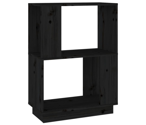 Estantería/divisor de espacios madera pino negro 51x25x70 cm