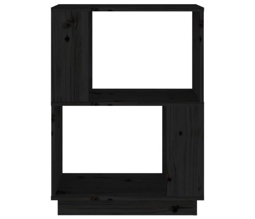 Estantería/divisor de espacios madera pino negro 51x25x70 cm