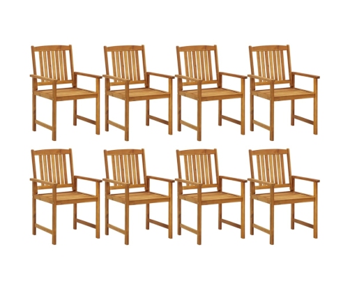Juego de comedor de jardín 9 piezas madera maciza de acacia