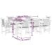 Juego de comedor de jardín 9 piezas madera maciza de acacia