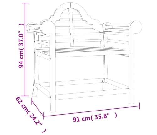 Sillas de jardín 2 unidades madera maciza de teca 91x62x94 cm