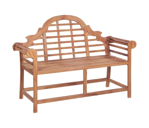 vidaXL Banco de jardín madera maciza de teca 127x58,5x92,5 cm