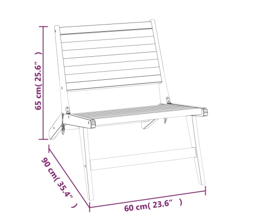 vidaXL Silla de jardín de madera maciza de teca