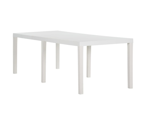 Mesa de jardín PP blanco 220x90x72 cm