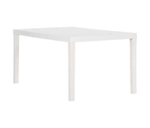 vidaXL Mesa de jardín PP blanco 150x90x72 cm