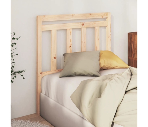 vidaXL Cabecero de cama madera maciza de pino 81x4x100 cm