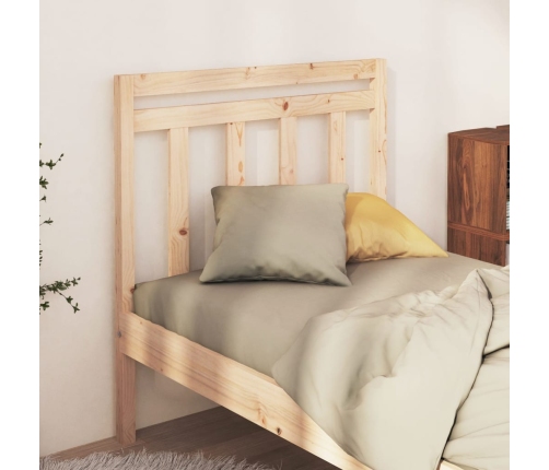 vidaXL Cabecero de cama madera maciza de pino 81x4x100 cm