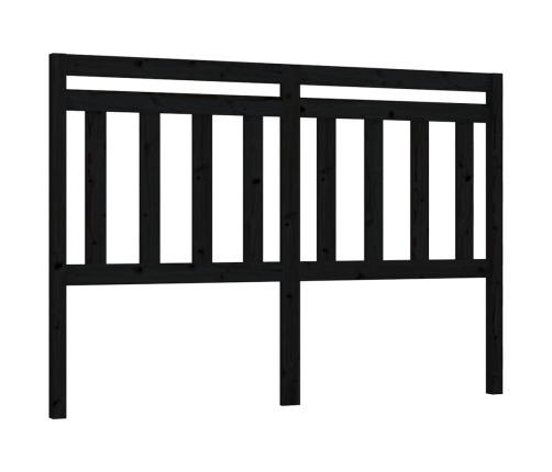 Cabecero de cama madera maciza de pino negro 146x4x100 cm