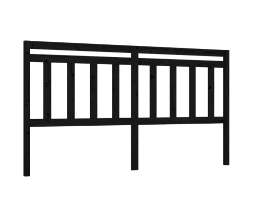 Cabecero de cama madera maciza de pino negro 186x4x100 cm