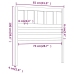 Cabecero de cama madera maciza de pino 81x4x100 cm